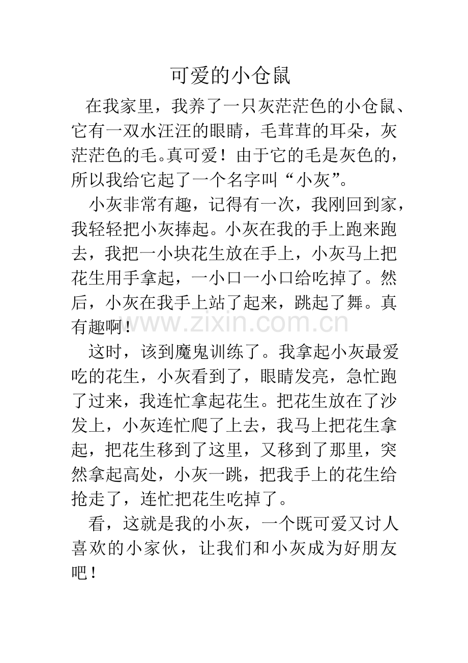 可爱的小仓鼠.doc_第1页