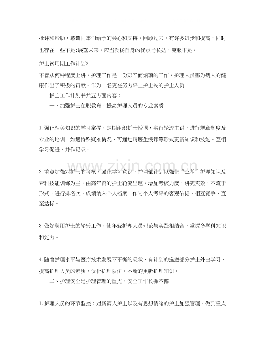 护士试用期工作计划.docx_第2页