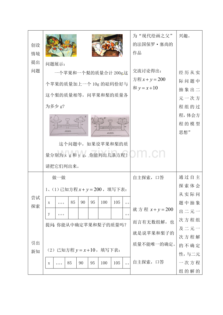 七年级数学下册 4.2二元一次方程组教案（2） 浙教版.doc_第2页