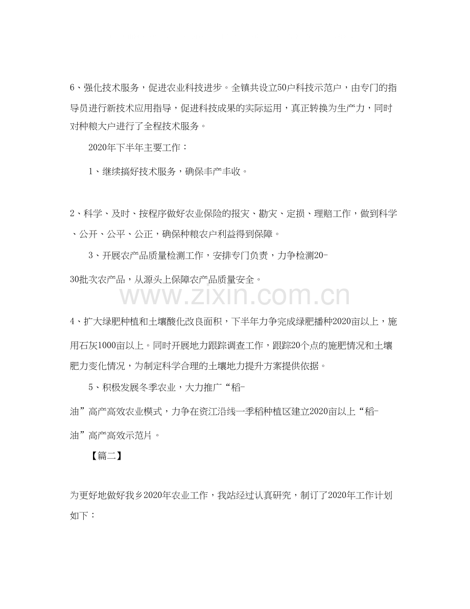 乡镇农业综合服务站工作计划.docx_第2页
