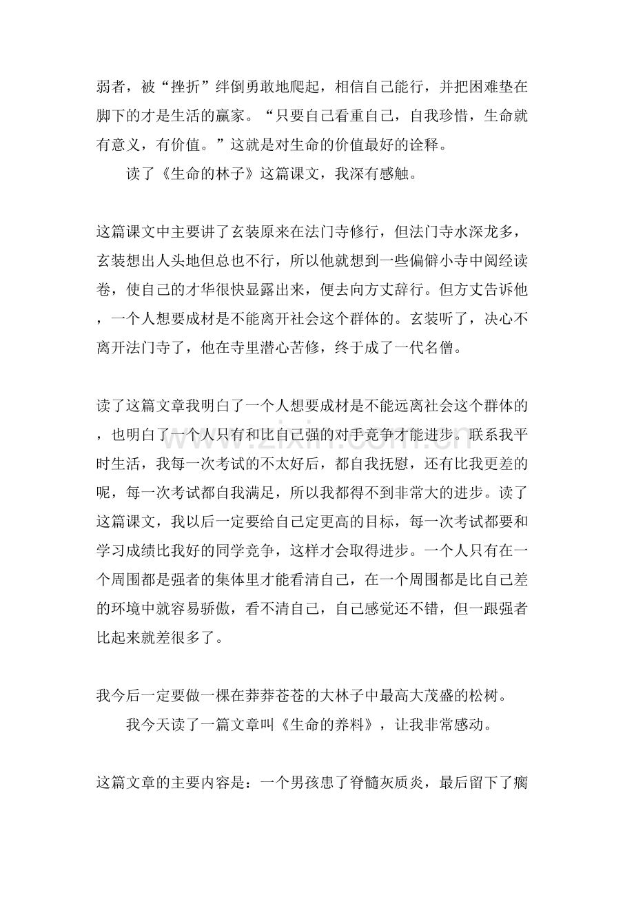 生命的感悟演讲稿范文5篇300字.doc_第2页