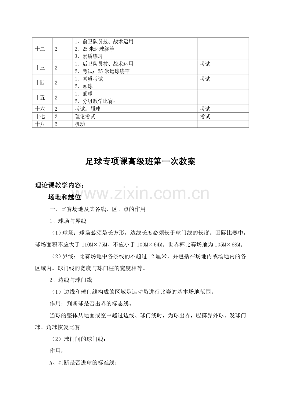 足球高级班教学进度表.doc_第2页