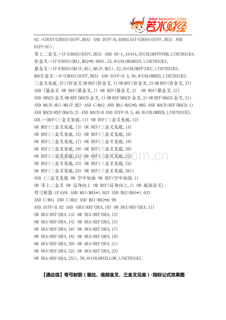 【股票指标公式下载】-【通达信】弯弓射箭(量比、底部金叉、三金叉见底).doc_第2页