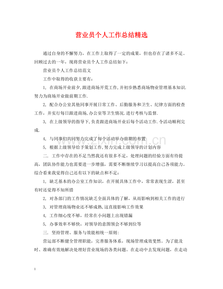 营业员个人工作总结.docx_第1页