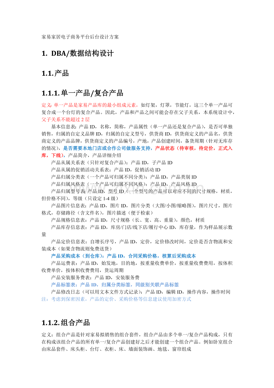 家易家居电子商务平台后台设计方案.docx_第1页