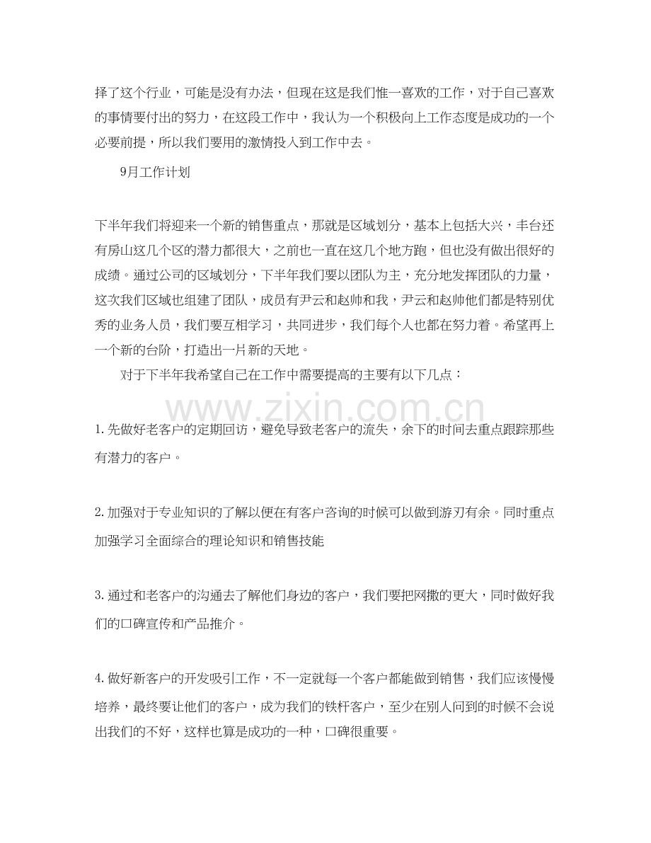 销售人员月度工作总结与计划范文.docx_第2页