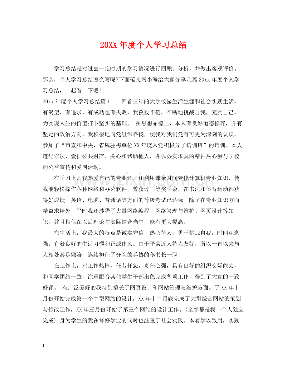 个人学习总结.docx_第1页