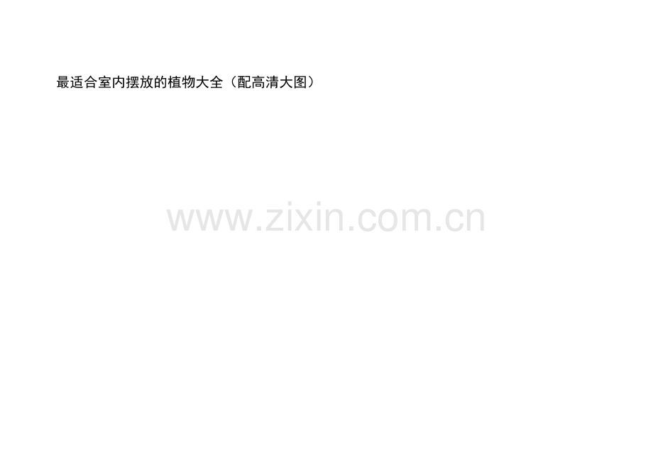 最适合室内摆放的植物大全(配高清大图).doc_第1页
