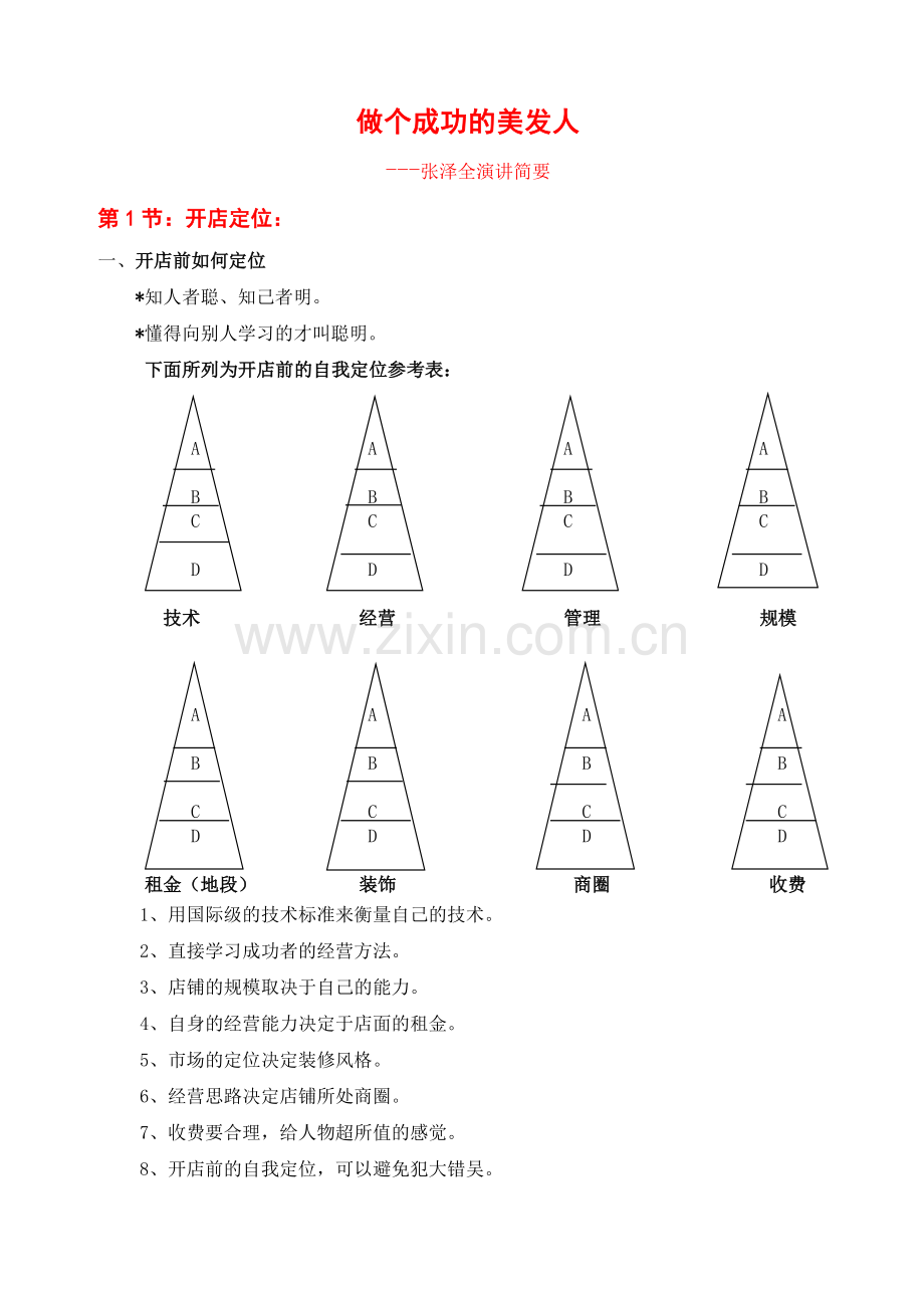 做个成功的美发人(张泽全)09.4.7.doc_第1页