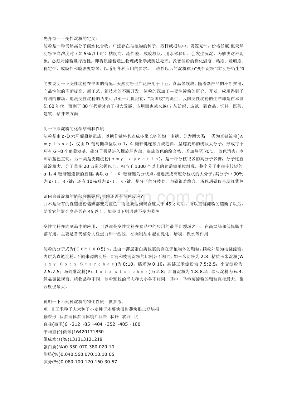 变性淀粉相关知识.doc_第1页