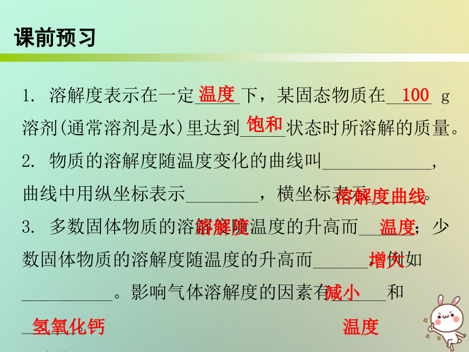 九年级化学下册 第九单元 溶液 课题2 溶解度 课时2 溶解度与溶解度曲线(内文)课件 (新版)新人教版 课件.ppt_第2页