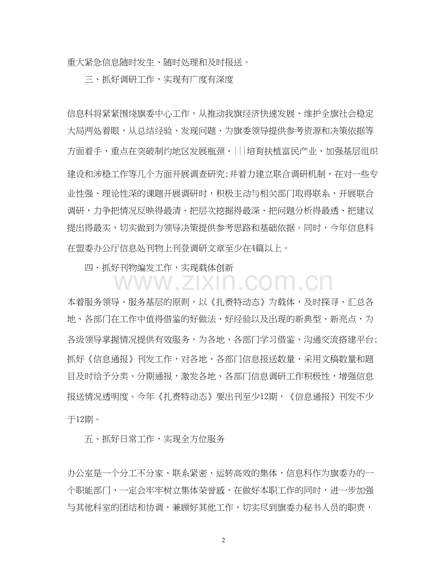 医院信息科个人工作计划模板.docx_第2页