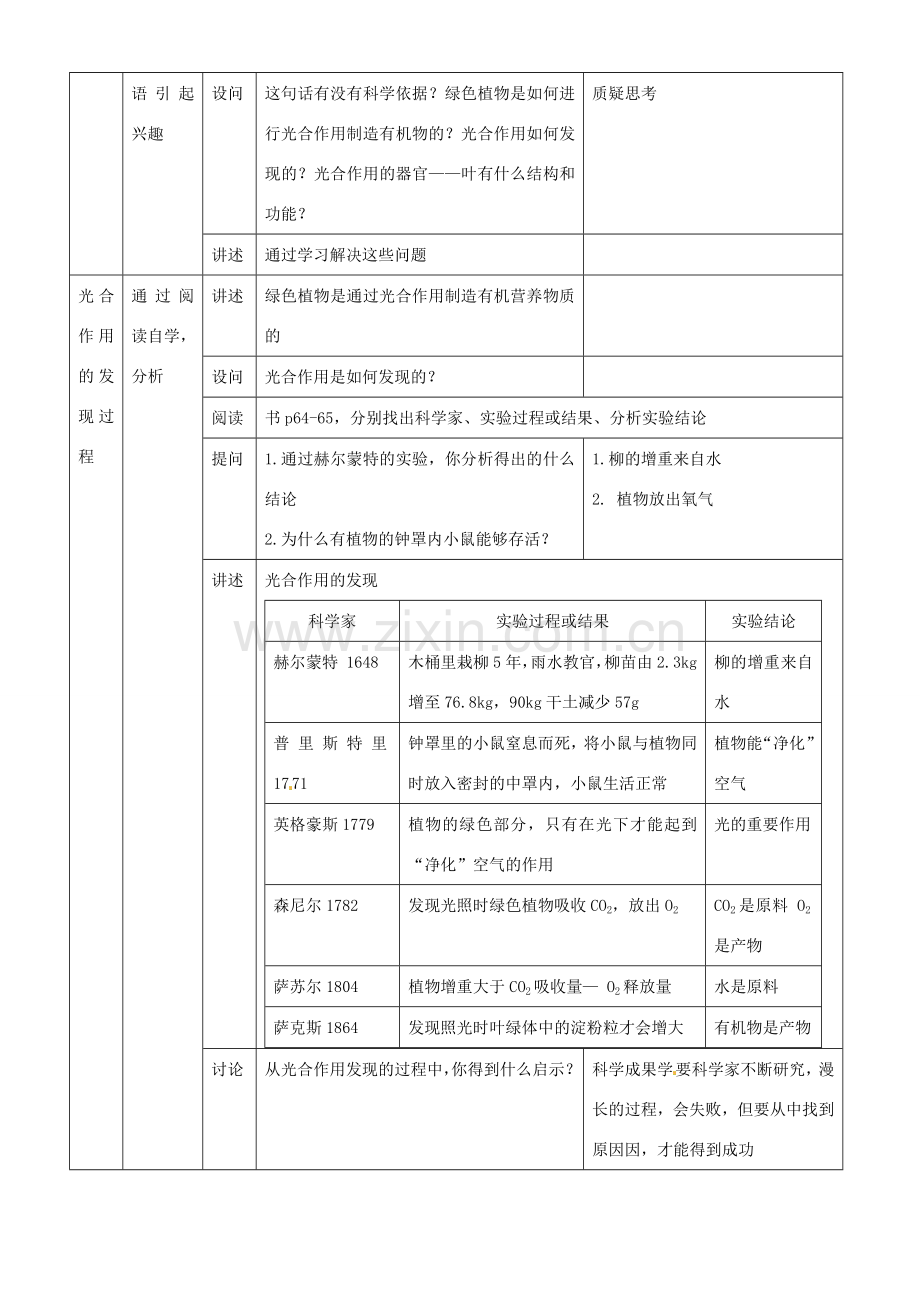 第四章 第一节 植物的营养 教案4.doc_第2页