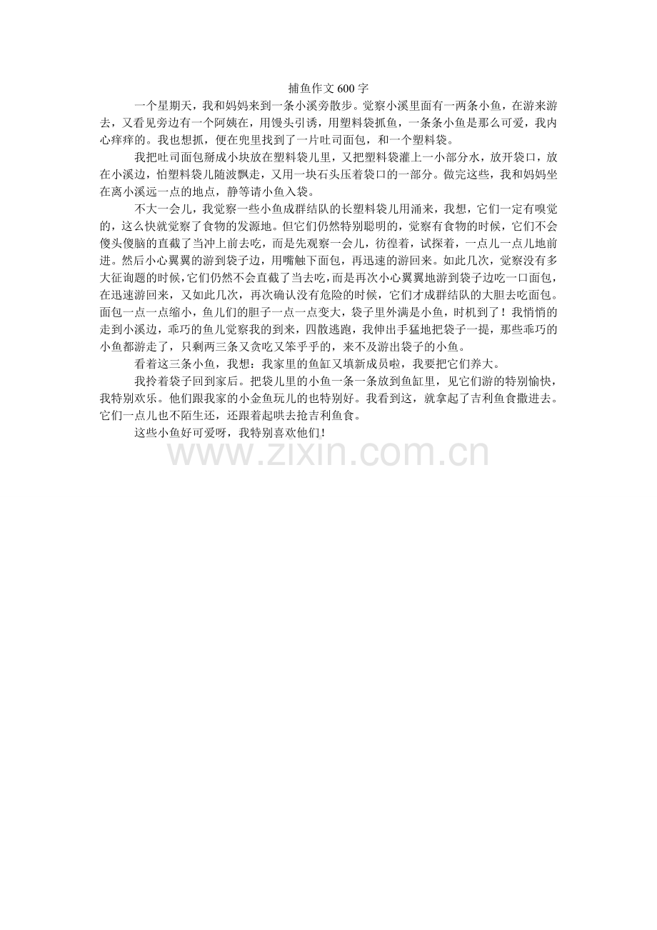 捕鱼作文600字.doc_第1页