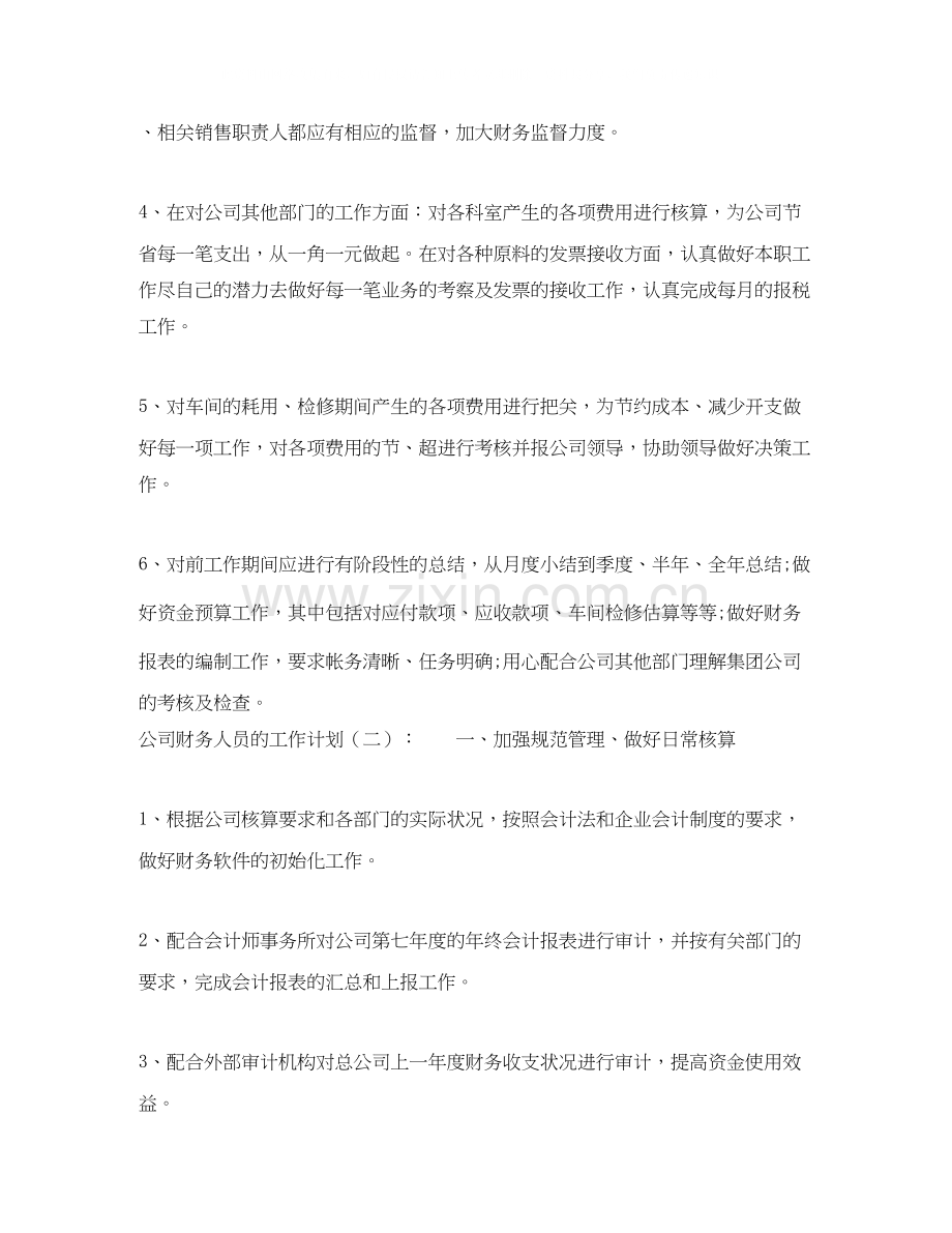 公司财务人员的工作计划2.docx_第2页