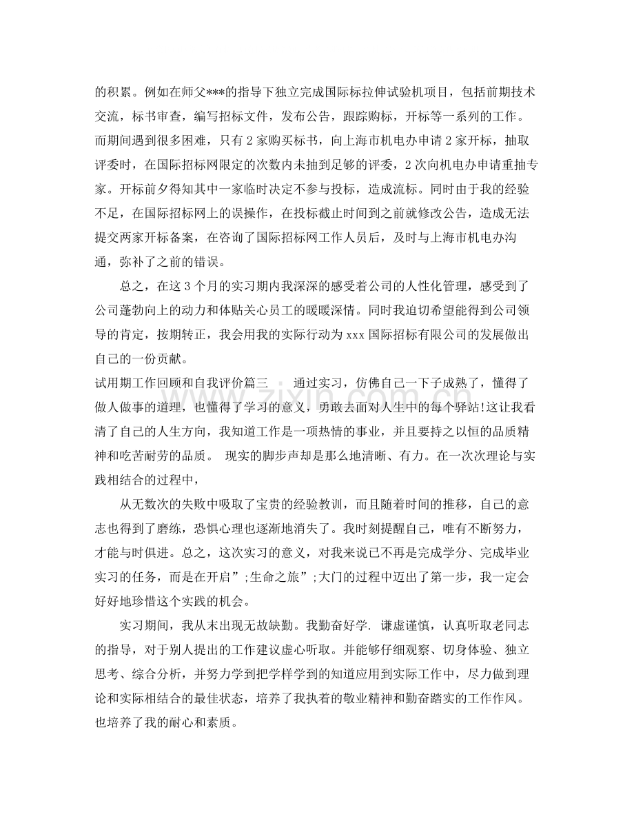 试用期工作回顾和自我评价.docx_第2页