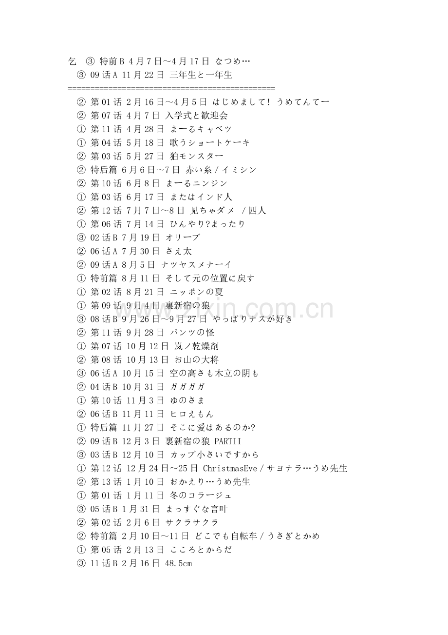 向阳素描动画时间顺序.doc_第1页