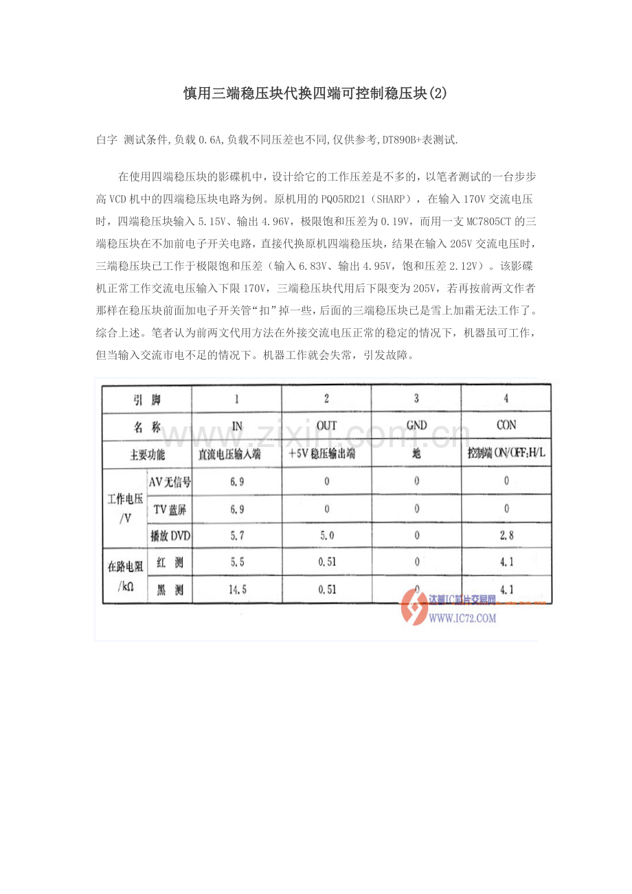 慎用三端稳压块代换四端可控制稳压块.doc_第1页