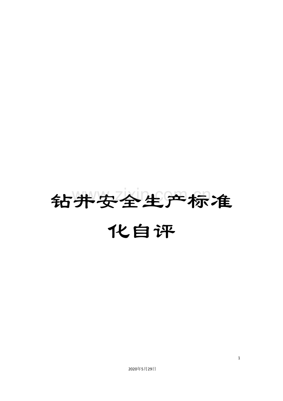 钻井安全生产标准化自评.doc_第1页