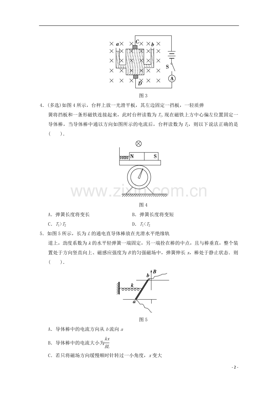 河北省2013年高考物理二轮复习-考点综述-安培力.doc_第2页
