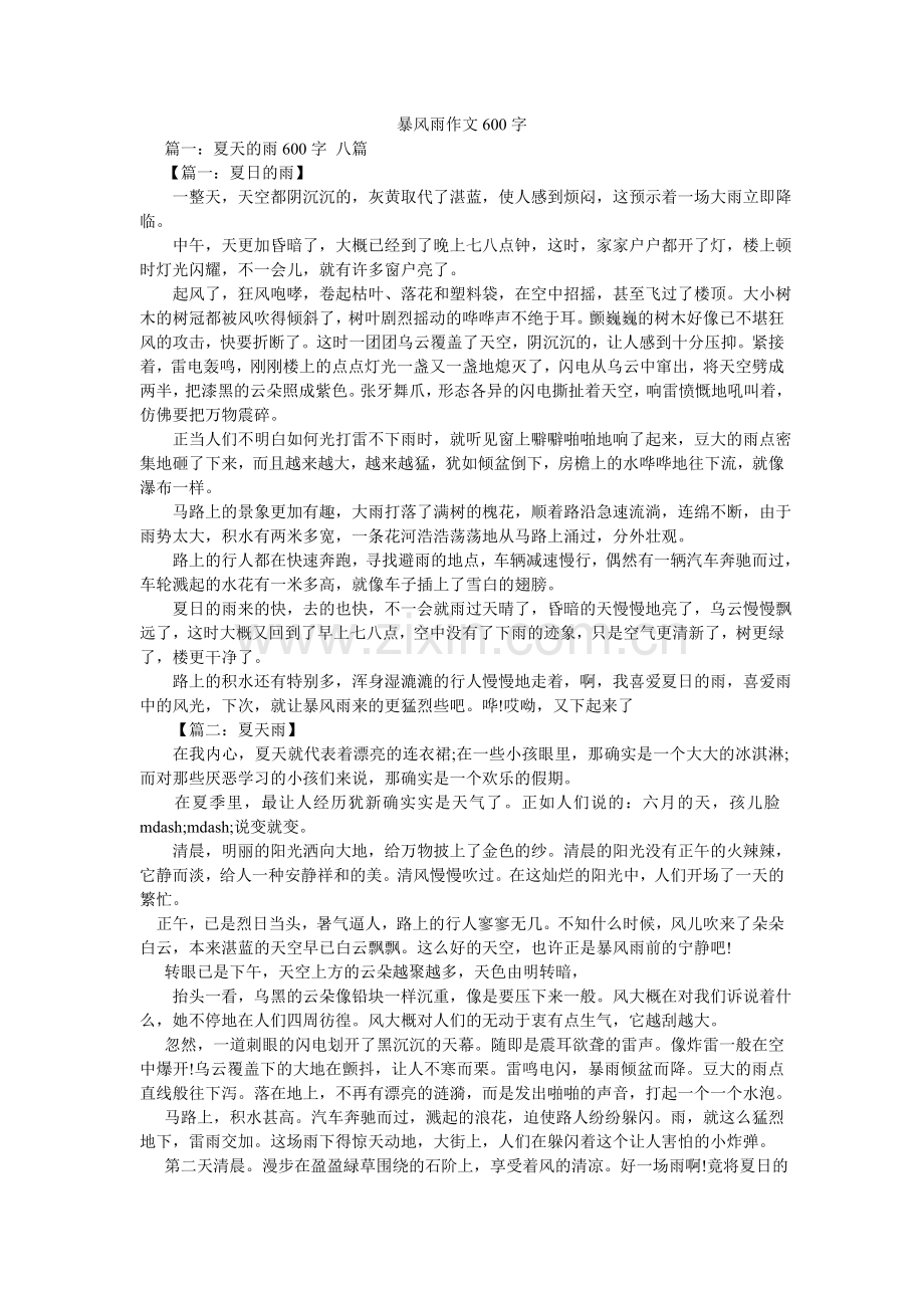 暴风雨作文600字.doc_第1页