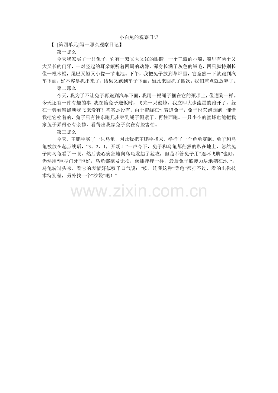 小白兔的观察日记.doc_第1页