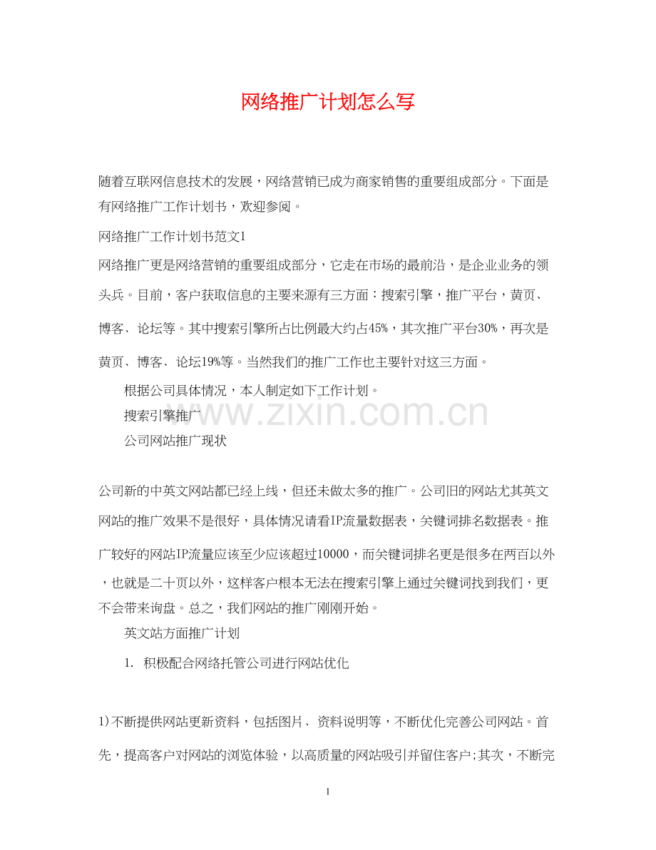 网络推广计划怎么写.docx_第1页