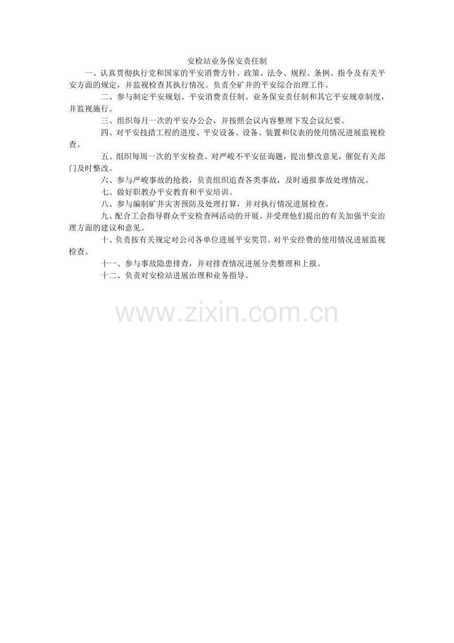 安检站业务保安责任制.doc_第1页