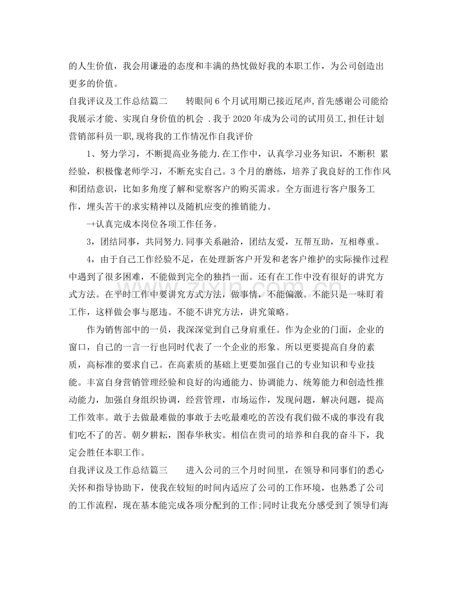 自我评议及工作总结.docx_第2页