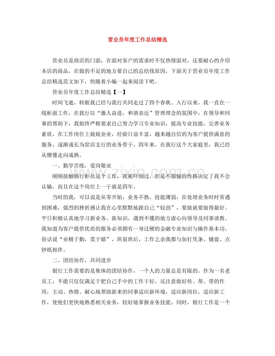 营业员年度工作总结.docx_第1页