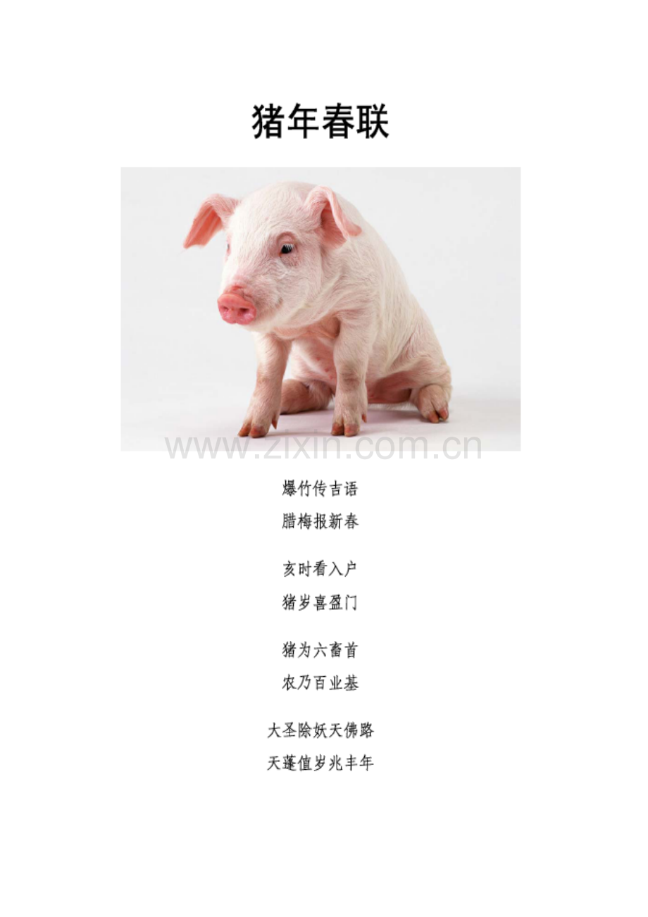 猪年春联大全.doc_第1页