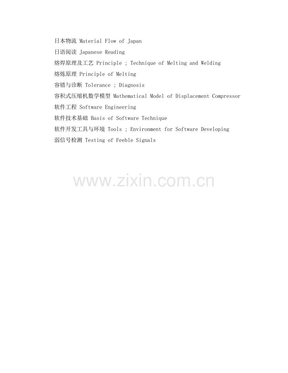 门课程名称翻译大全十四).docx_第2页