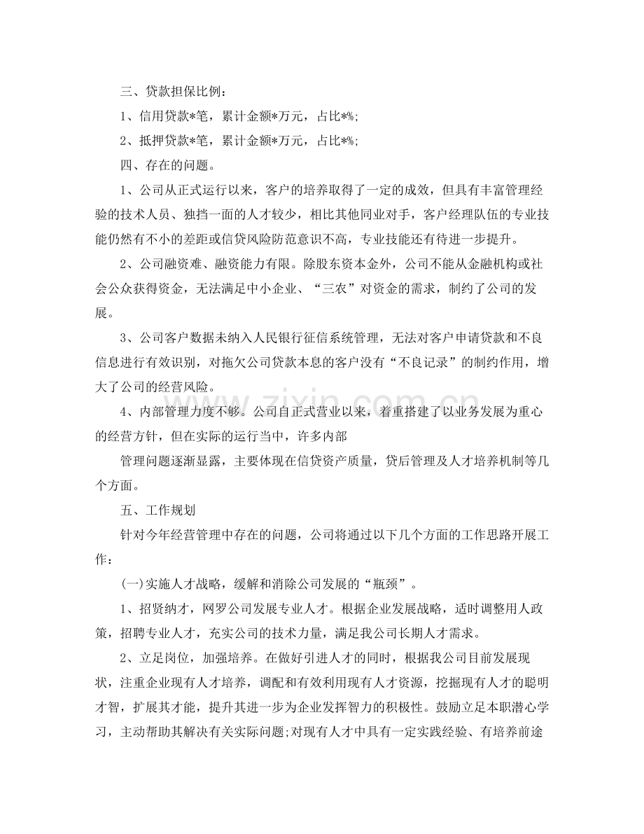 贷款公司年度工作总结.docx_第2页