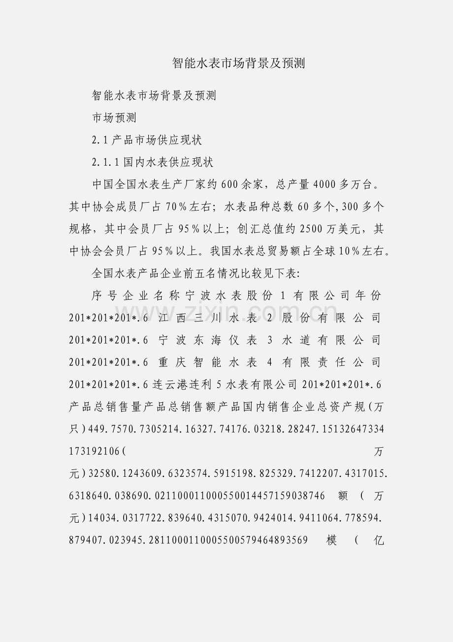 智能水表市场背景及预测.docx_第1页