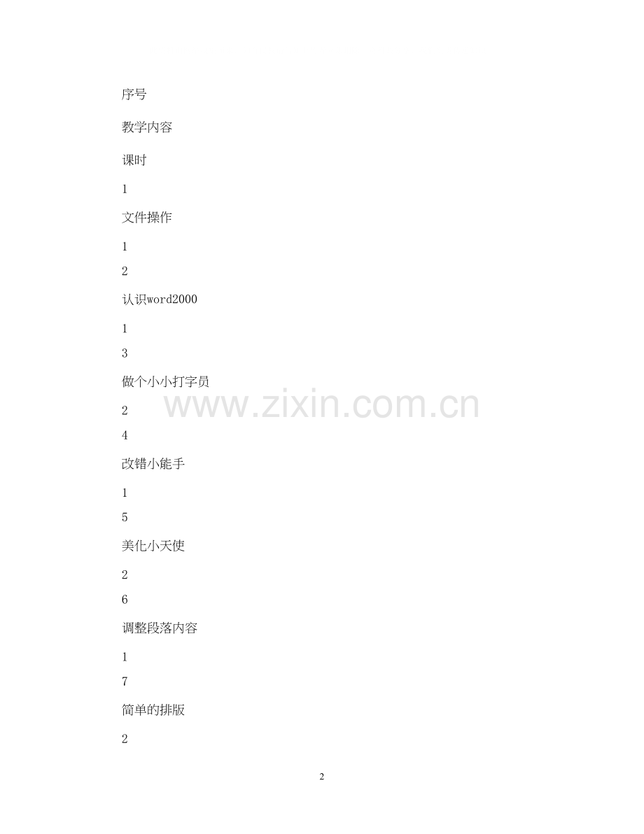 厉庄中心小学－学年度第二学期信息技术教学计划2.docx_第2页