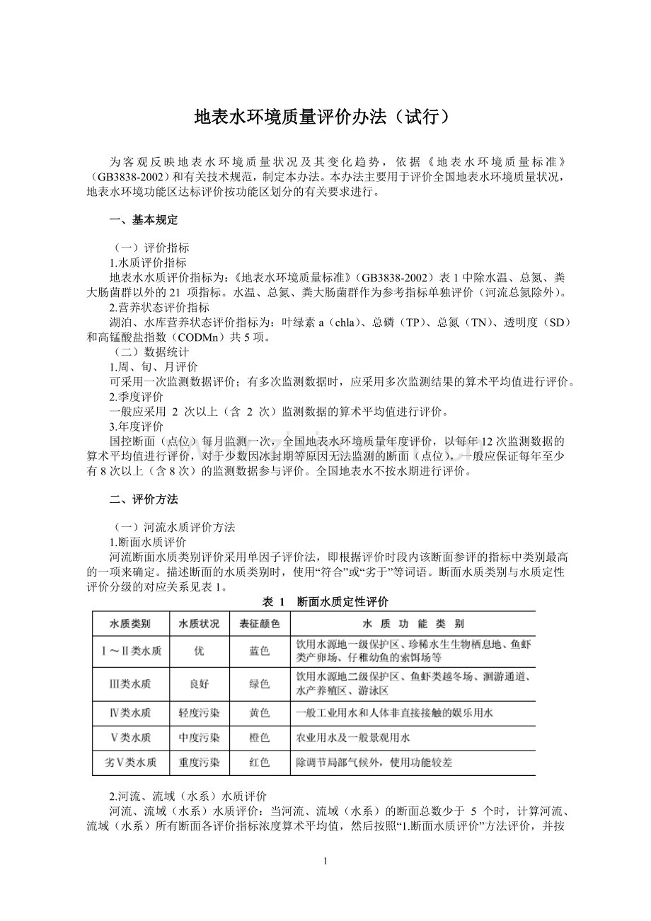 地表水环境质量评价办法(试行).doc_第1页