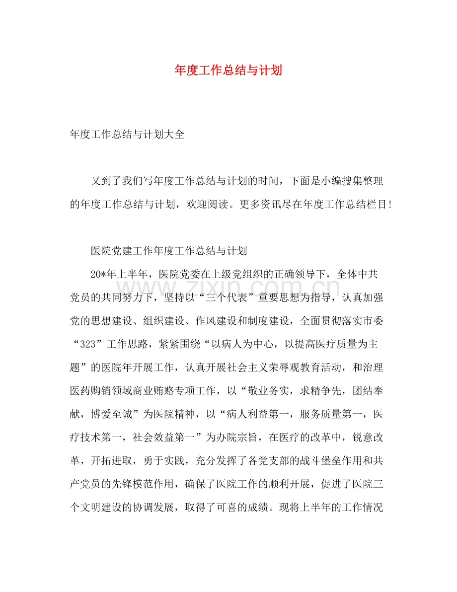 2020年度工作总结与计划2.docx_第1页
