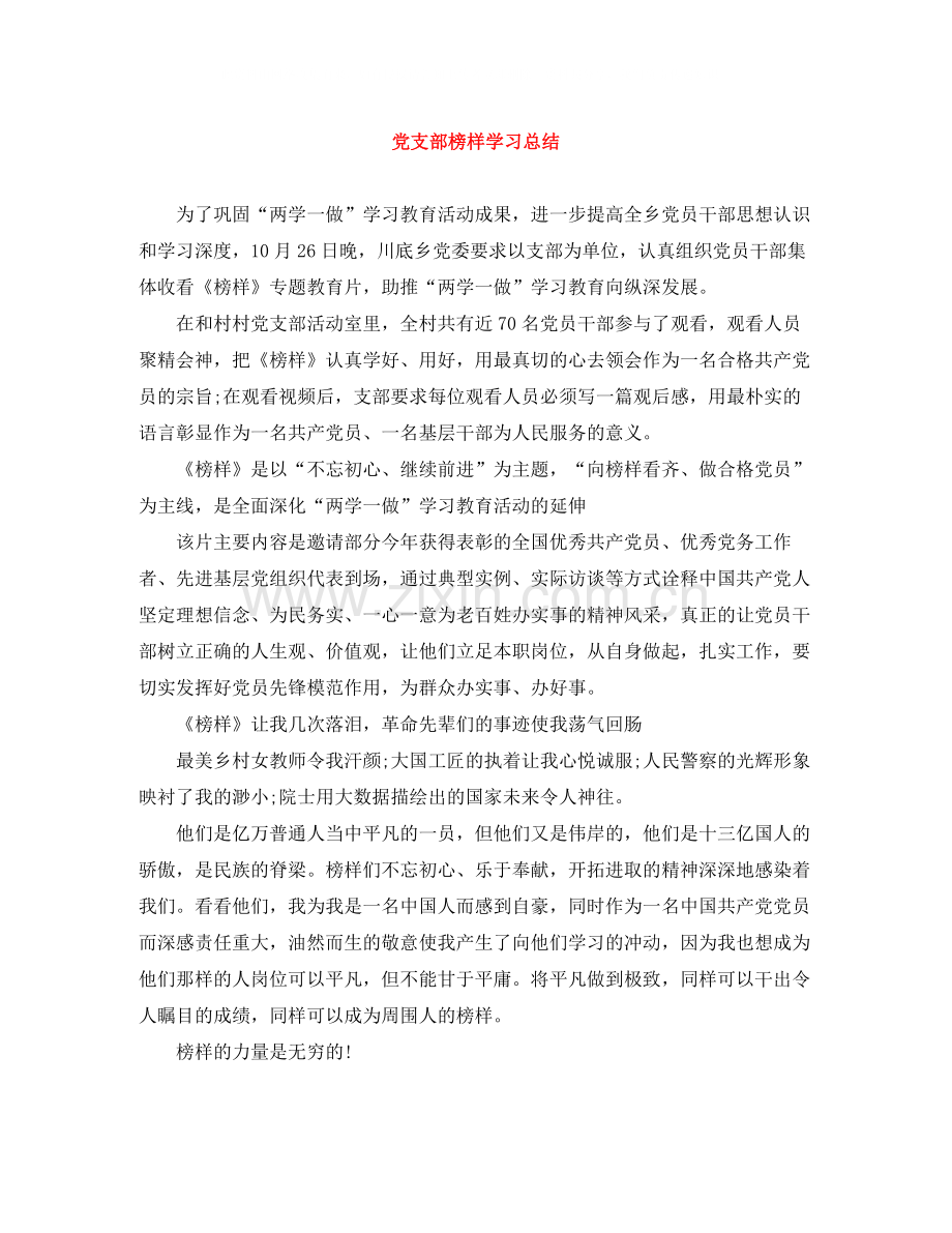 党支部榜样学习总结.docx_第1页