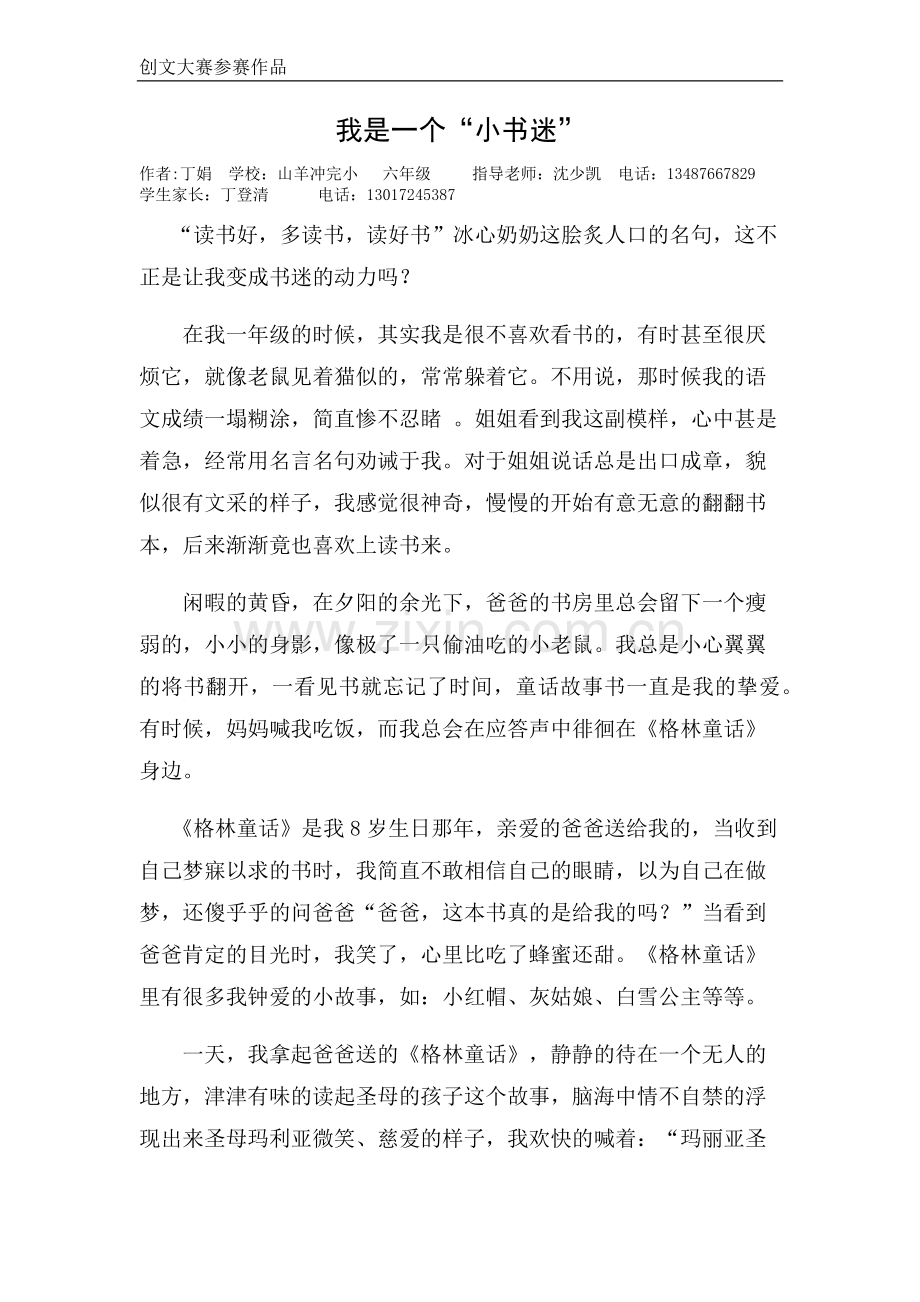 我是一个小书迷-(2).docx_第1页