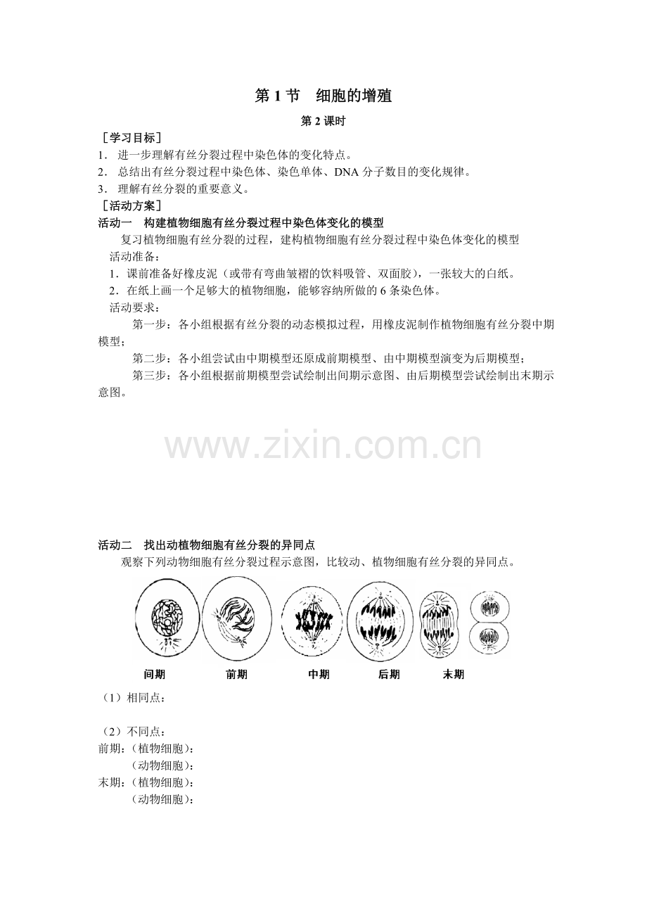 第2课时细胞的增殖2.doc_第1页