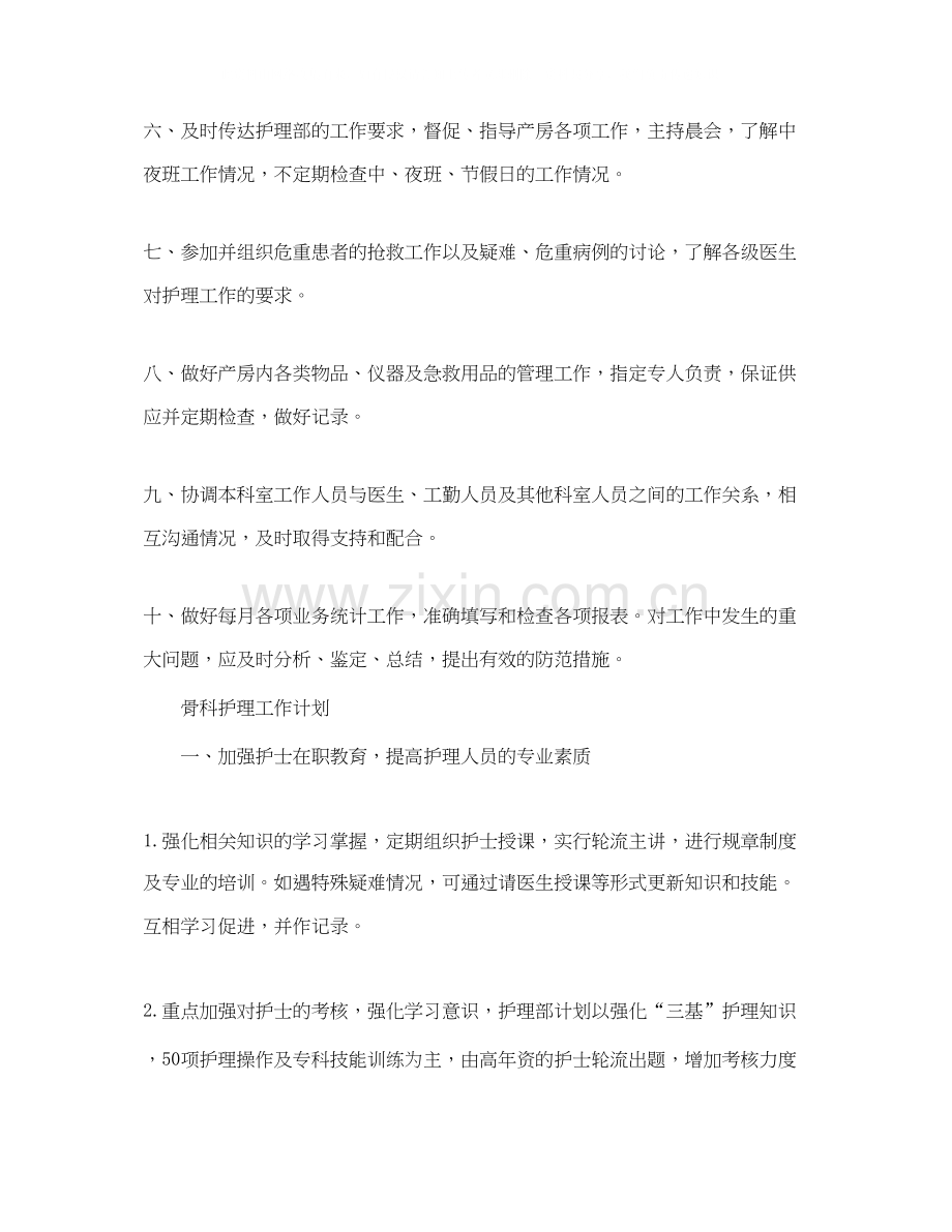 护理工作计划【四篇】.docx_第2页