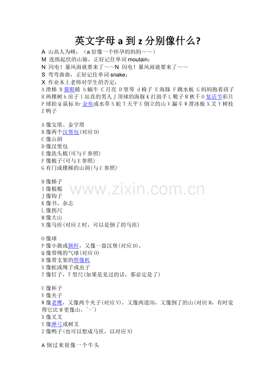 英文字母a到z分别像什么.doc_第1页