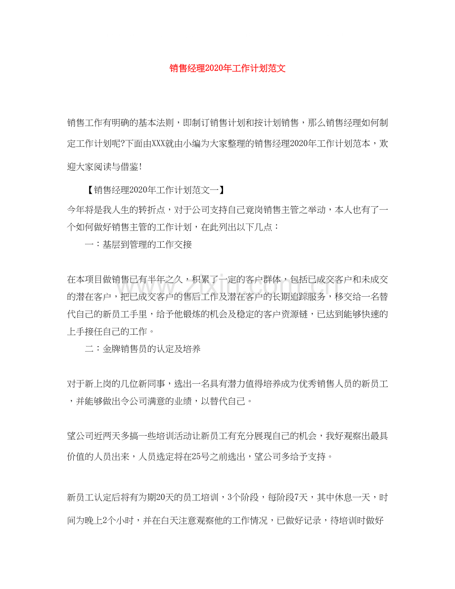 销售经理年工作计划范文.docx_第1页