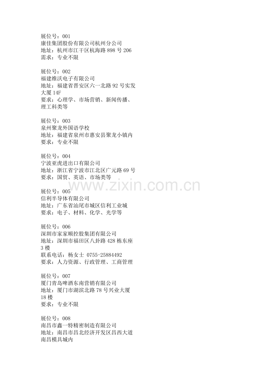 南昌大学31号大型招聘会展位号.doc_第1页