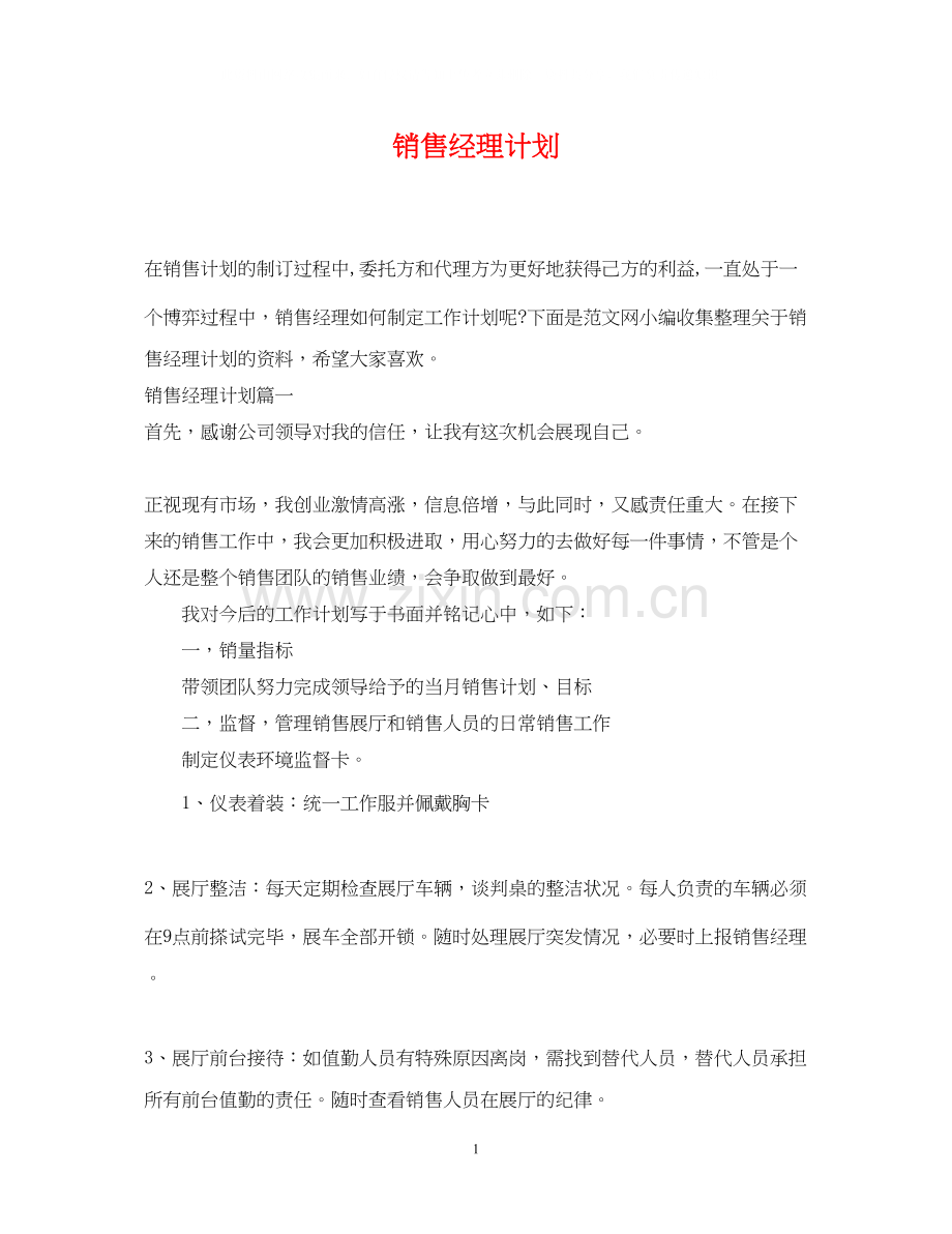 销售经理计划.docx_第1页