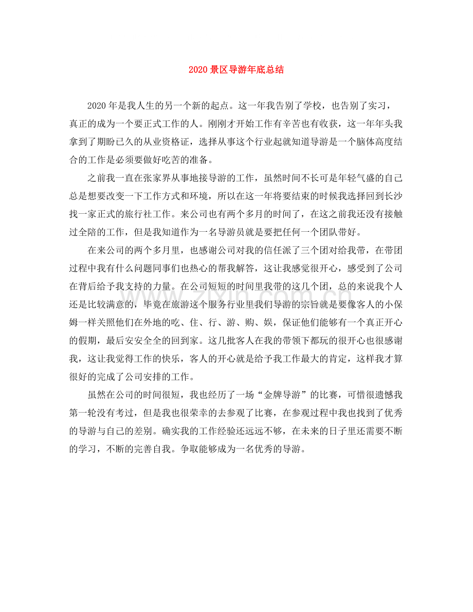景区导游年底总结.docx_第1页