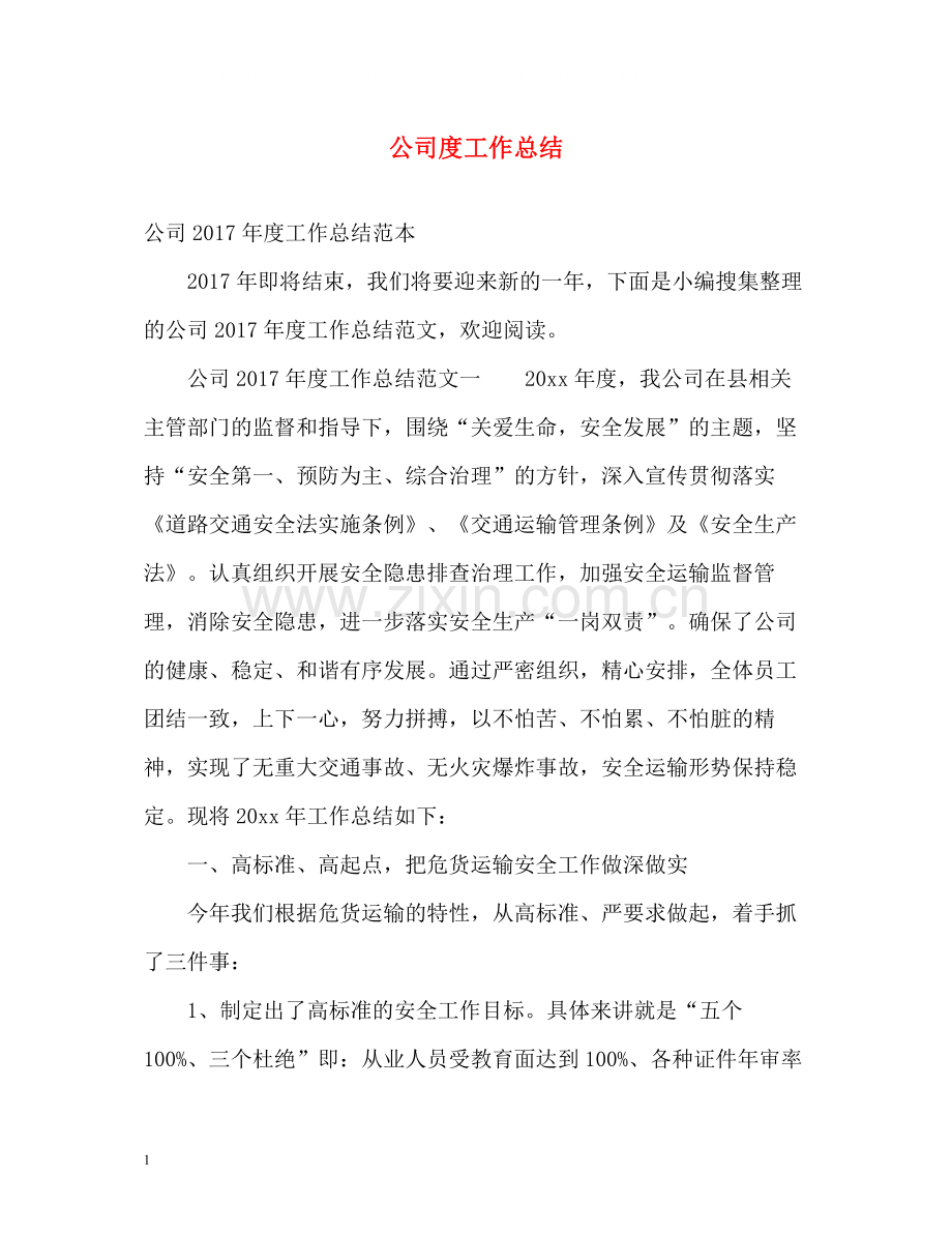 公司度工作总结.docx_第1页