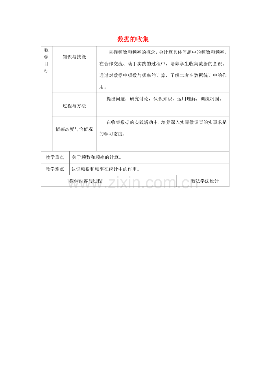 吉林省长春市双阳区八年级数学上册 第15章 数据的收集与表示 15.1 数据的收集教案 （新版）华东师大版-（新版）华东师大版初中八年级上册数学教案.doc_第1页