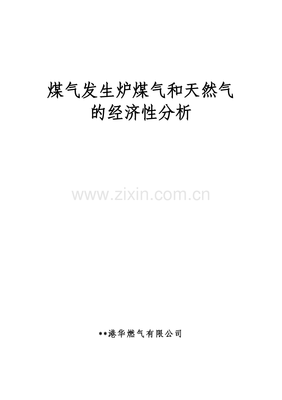煤气发生炉经济性分析.doc_第1页
