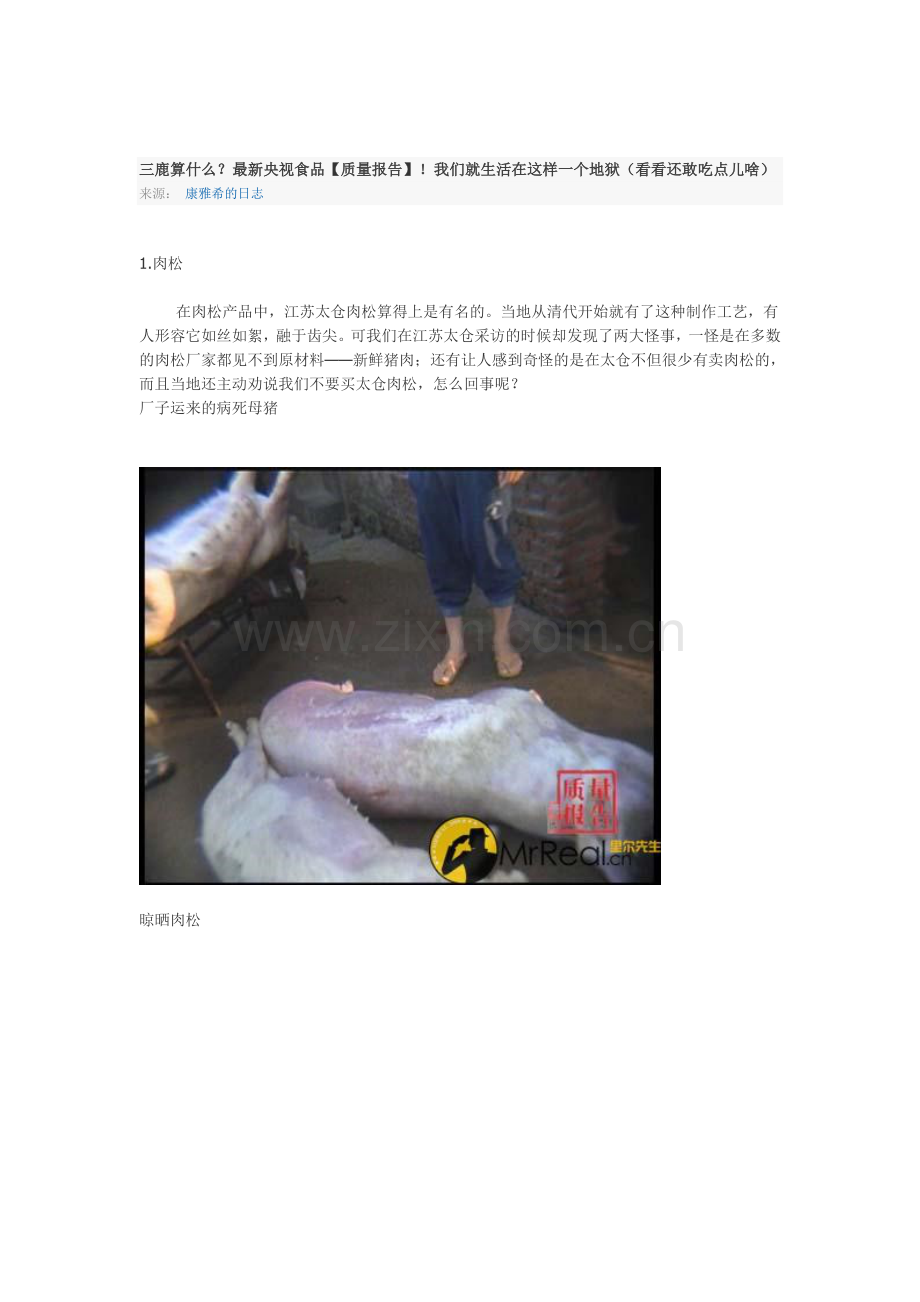 中国的食品 曝光食品安全.doc_第1页